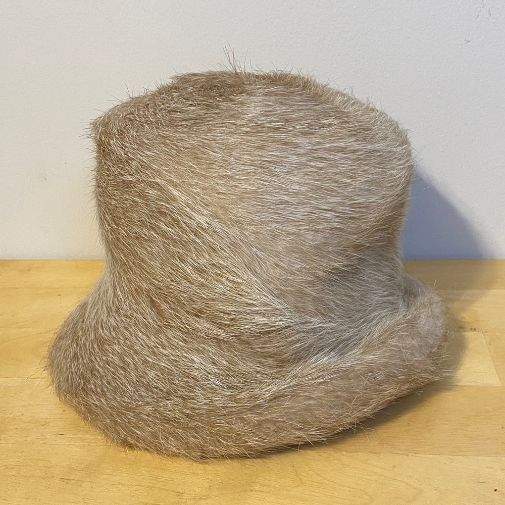 Vintage Faux Fur Bucket Hat - Picture 3 of 4